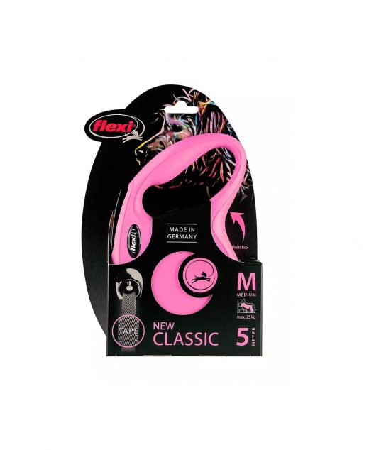 Flexi New Classic Taśma M 5m Różowa