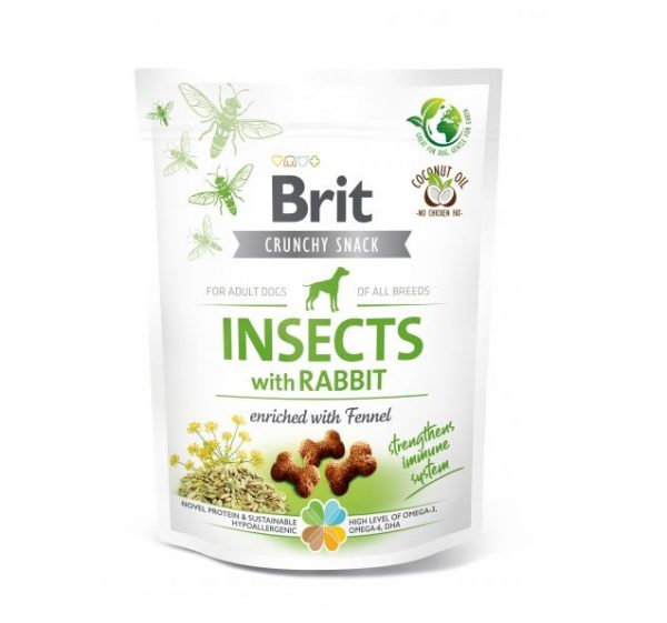 Brit Crunchy Snack Insects&Rabbit&Fennel 200g
