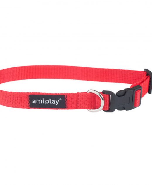AmiPlay Obroża regulowana Basic XL Czerwona