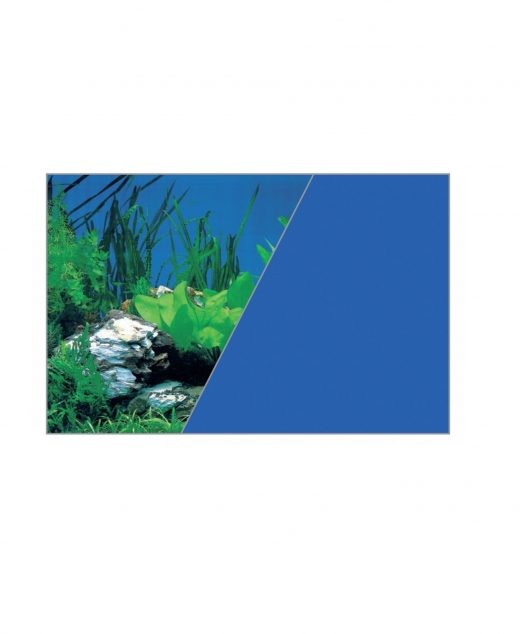 ZOLUX Tło akwariowe dwustronne 50 x 80 cm rośliny skała/niebieskie