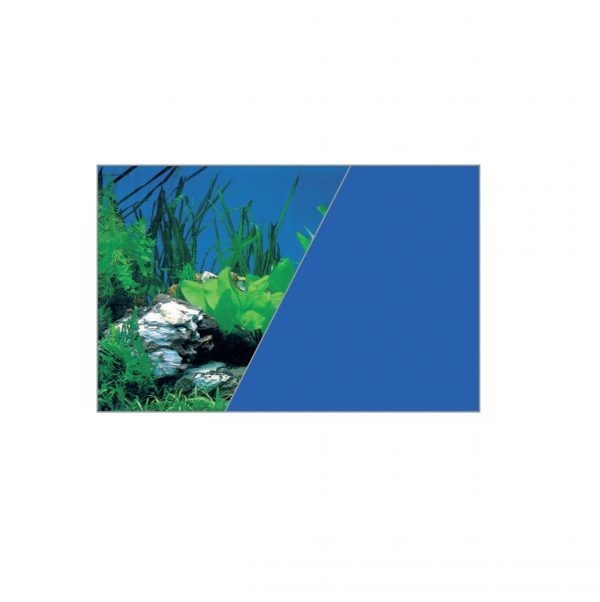 ZOLUX Tło akwariowe dwustronne 50 x 80 cm rośliny skała/niebieskie