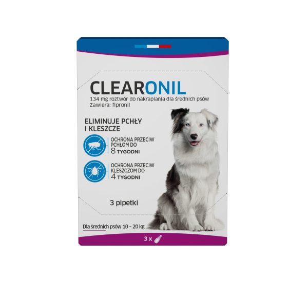CLEARONIL dla średnich psów (10-20 kg) - 134 mg x3