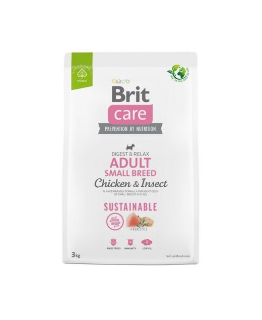 Brit Care Dog Sustainable Adult Small Breed Chicken & Insect 3kg