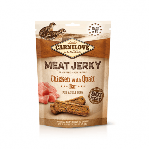 CARNILOVE JERKY CHICKEN WITH QUAIL BAR 100G