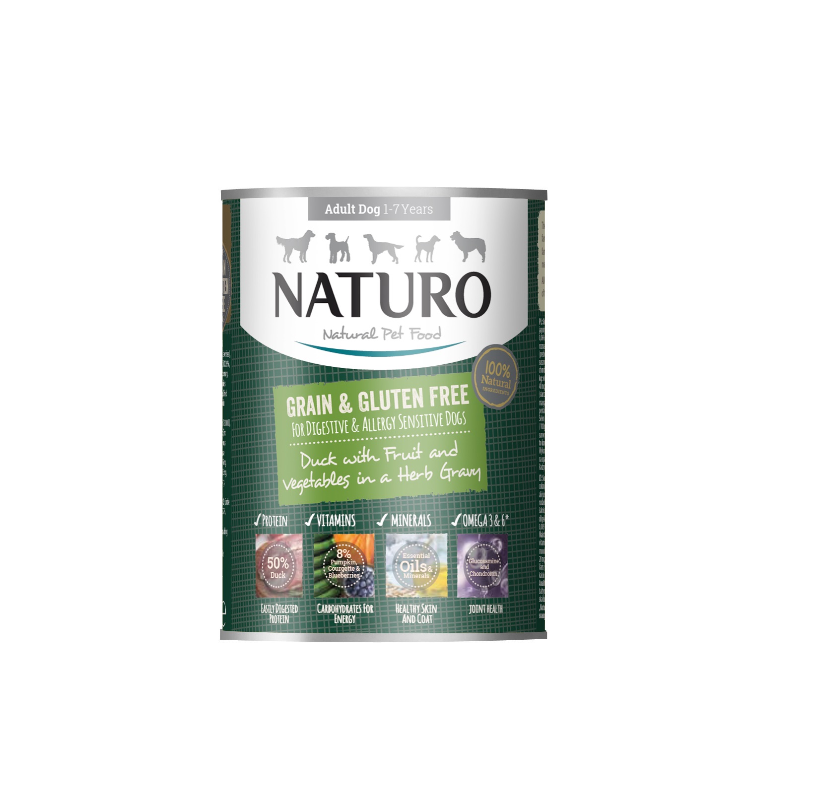 Naturo Grain&Gluten Free kaczka w sosie ziołowym 390g