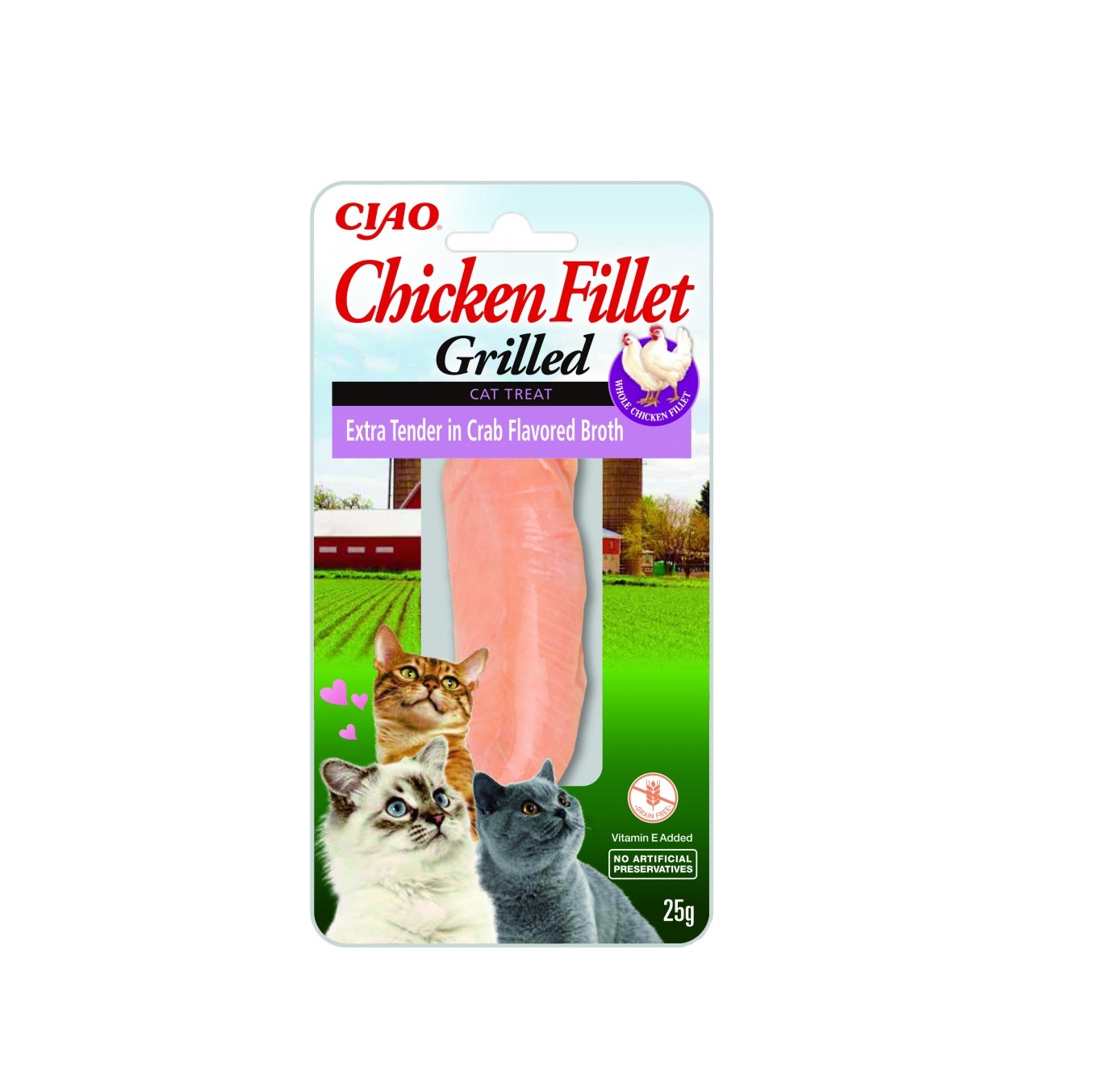 Ciao Grilled Chicken Ekstra delikatne w bulionie o smaku kraba 25g
