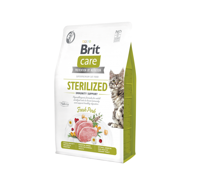 Brit Care Cat Sterilized Immunity Support Fresh Pork 400g