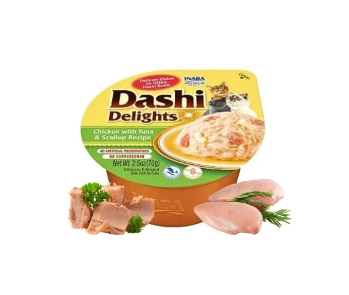 Inaba Dashi Delights kurczak z tuńczykiem i przegrzebkami