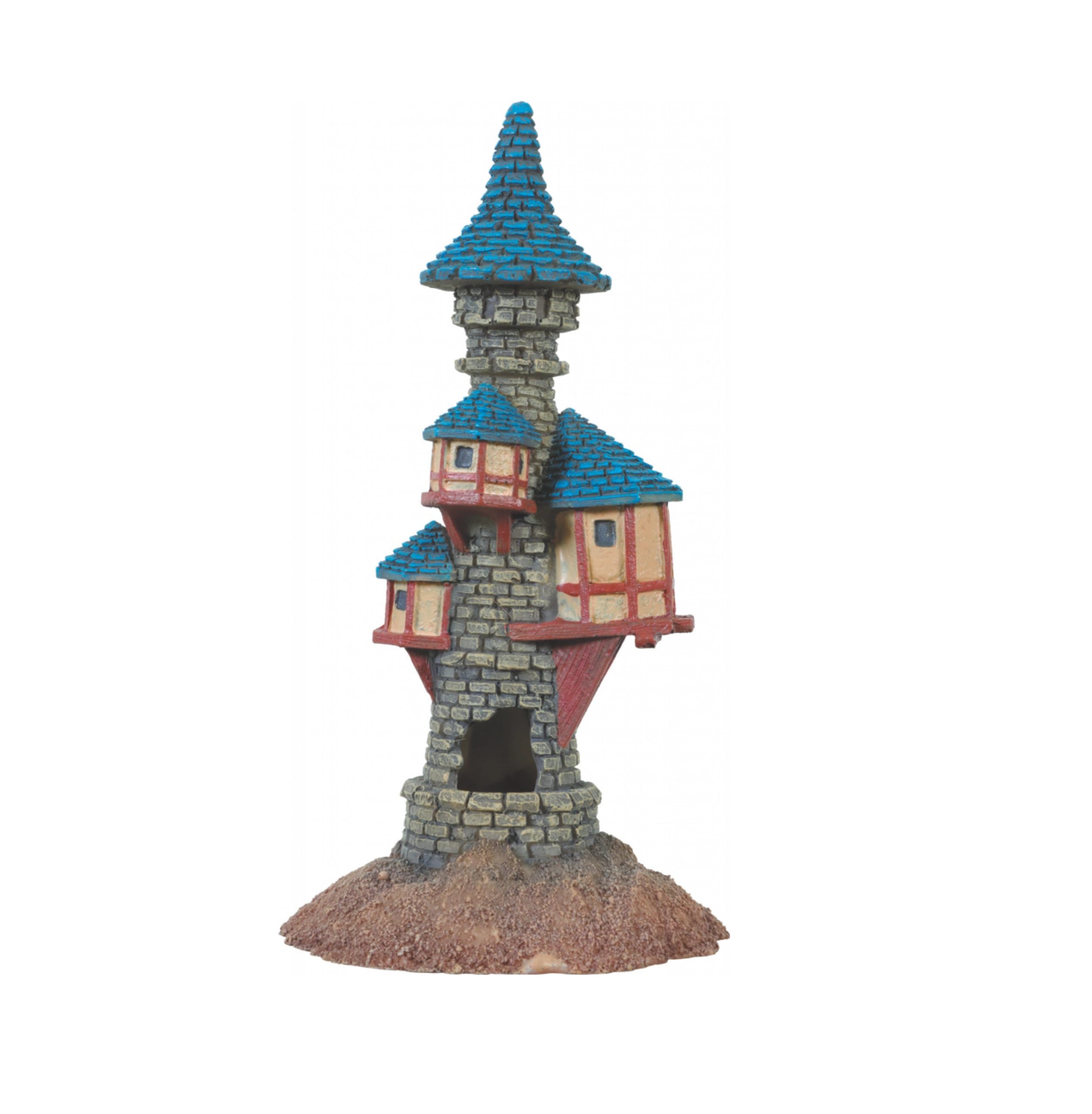 ZOLUX Dekoracja średniowieczna wieża niebieska 18 cm
