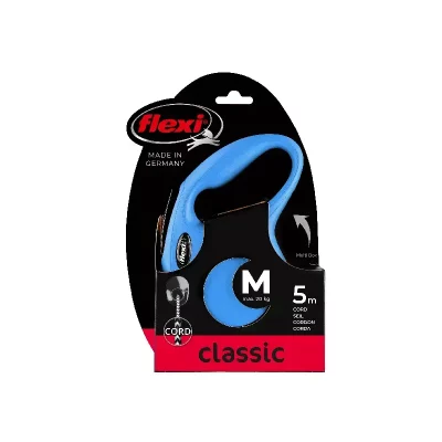 Smycz Automatyczna New Classic M 5m linka niebieska