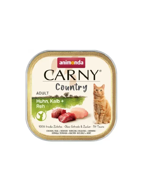 Carny kot Cuntry kurczak/cielęcina/sarna 100g