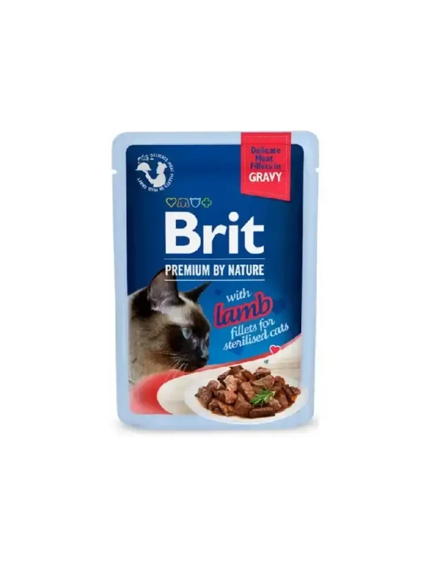 Brit Cat Sterelised Filet Gravy Lamb 85g