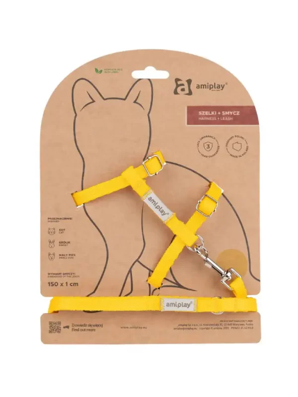 Zestaw dla kota Samba M żółty