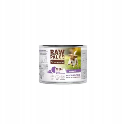 Raw Paleo Puppy Duck&Boar Kaczka Dzik 200g Duoproteinowa