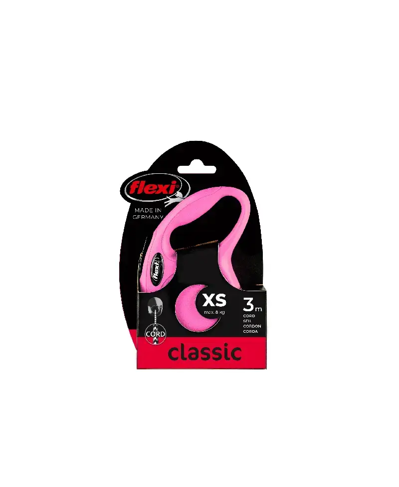 Smycz Automatyczna New Classic XS 3m linka różowa