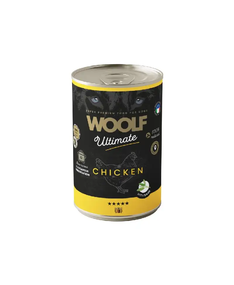 Woolf Ultimate Dog Can Chicken&Sege 400g