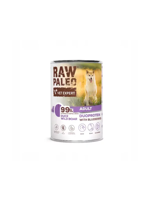Raw Paleo Duck&Boar Adult Can 400g