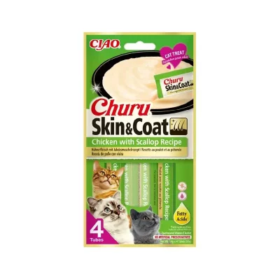 Inaba Cat Churu Skin&Coat Chicken Scal 4x14g