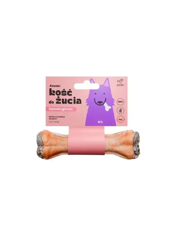 Azanki kość ze skóry końskiej M/L 17cm