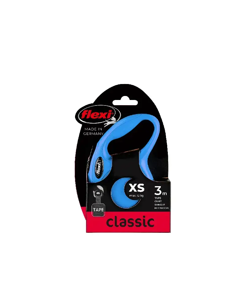 Smycz Automatyczna New Classic XS 3m taśma niebieska