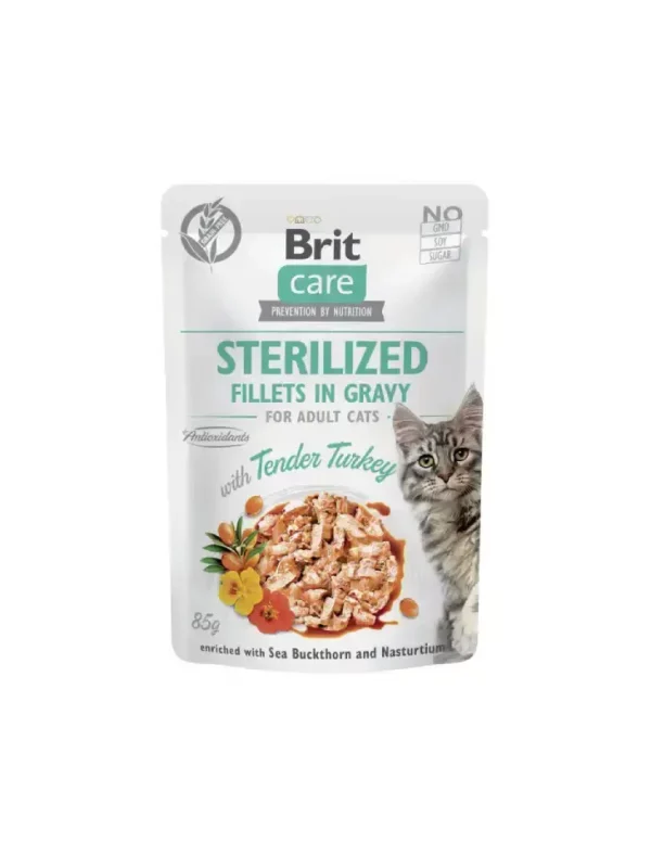 Brit Care Cat Sterelised Gravy Tender turkey 85g