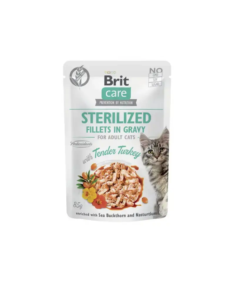 Brit Care Cat Sterelised Gravy Tender turkey 85g