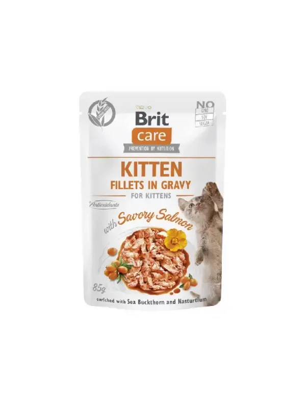 Brit Care Cat FG Kitten Savory Salmon Pouch  85g