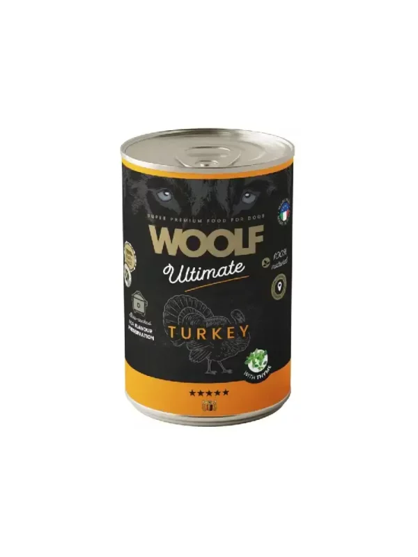 Woolf Ultimate Dog Can Turkey&Thyme 400g