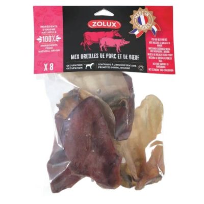 Mieszane uszy wieprzowo/wołowe x8 200g