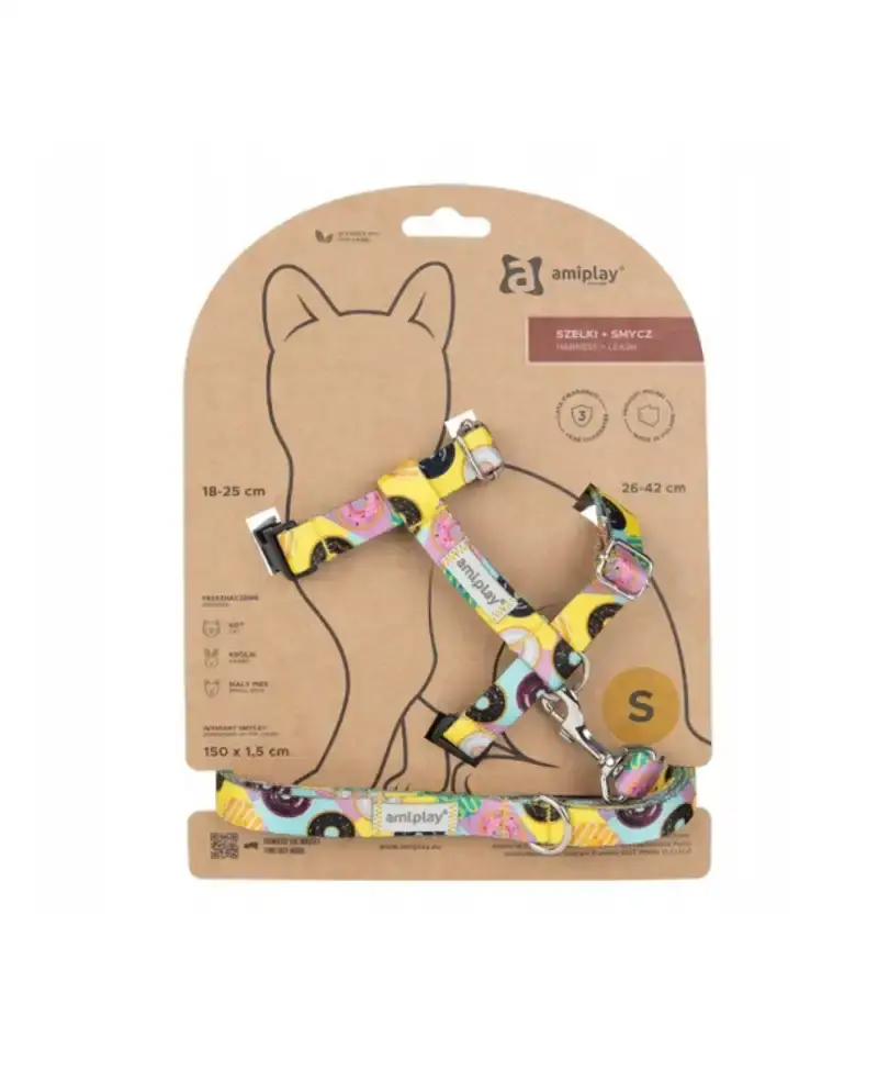 Szelki+ smycz Be Happy Cat S Donut