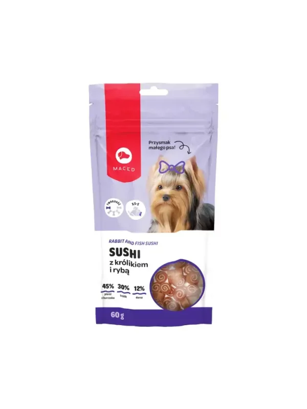 Maced shusi królik ryba 60g