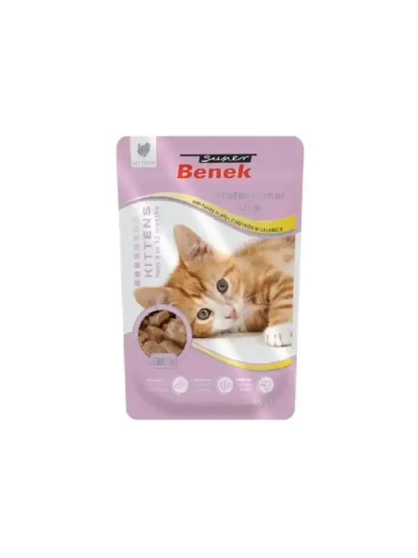 Super Benek dla młodych kotów indyk w galarecie 100g