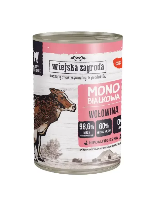 Wiejska Zagroda karma mono białkowa  wołowina 400g