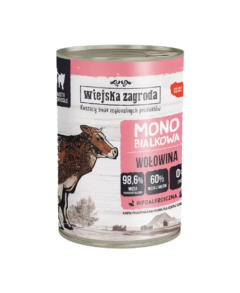 Wiejska Zagroda karma mono białkowa  wołowina 400g