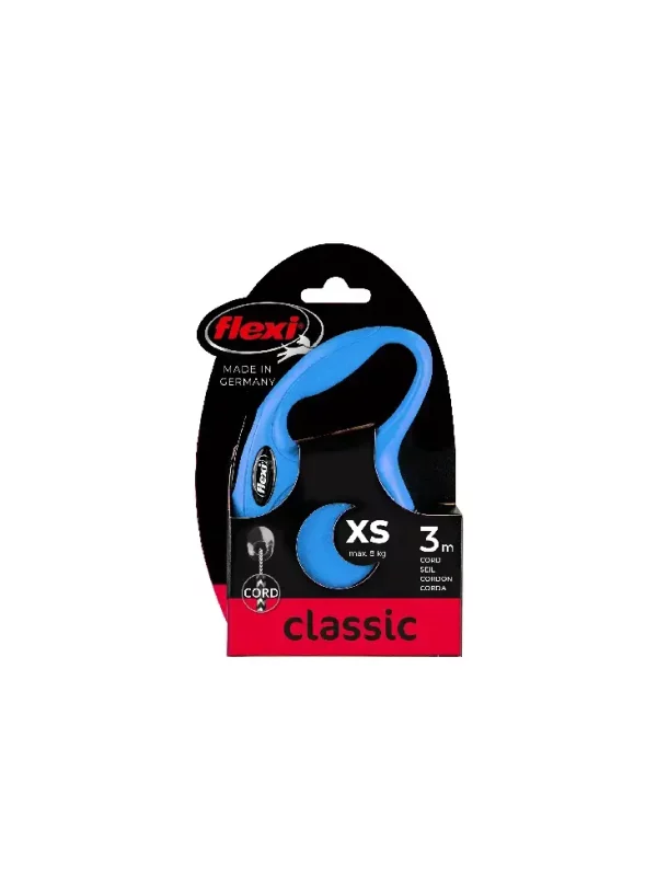 Smycz Automatyczna New Classic XS 3m linka niebieska