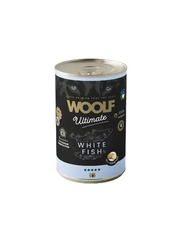 Woolf Ultimate Dog Can White Fish&Potatoe 400g