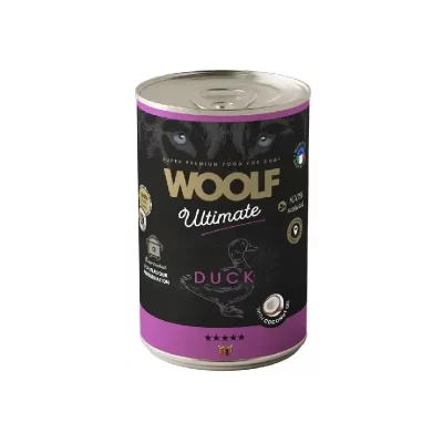 Woolf Ultimate Dog Can Duck&Cocconut oil 400g
