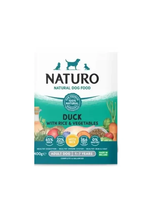 NATURO KACZKA Z RYŻEM I WARZYWAMI 400g