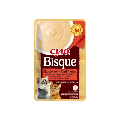 Inaba Cat Ciao Bisque Chicken with Beef 40g