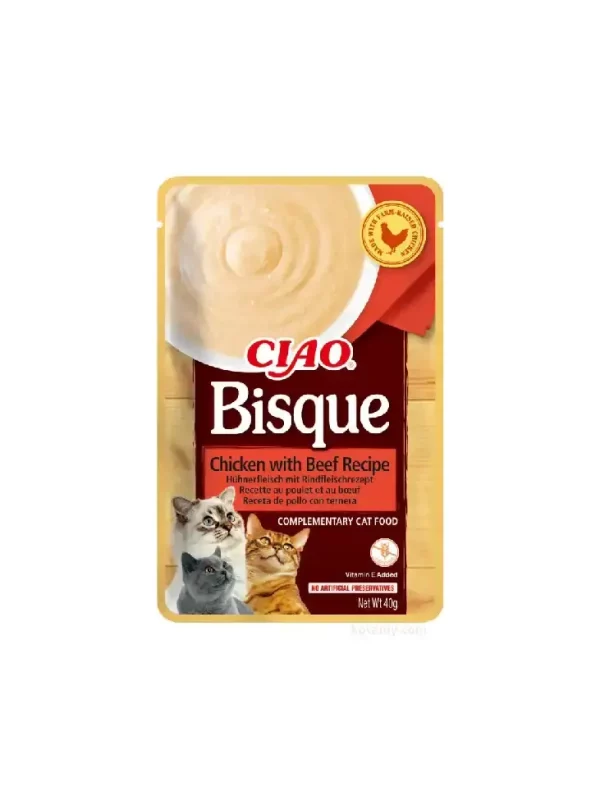 Inaba Cat Ciao Bisque Chicken with Beef 40g