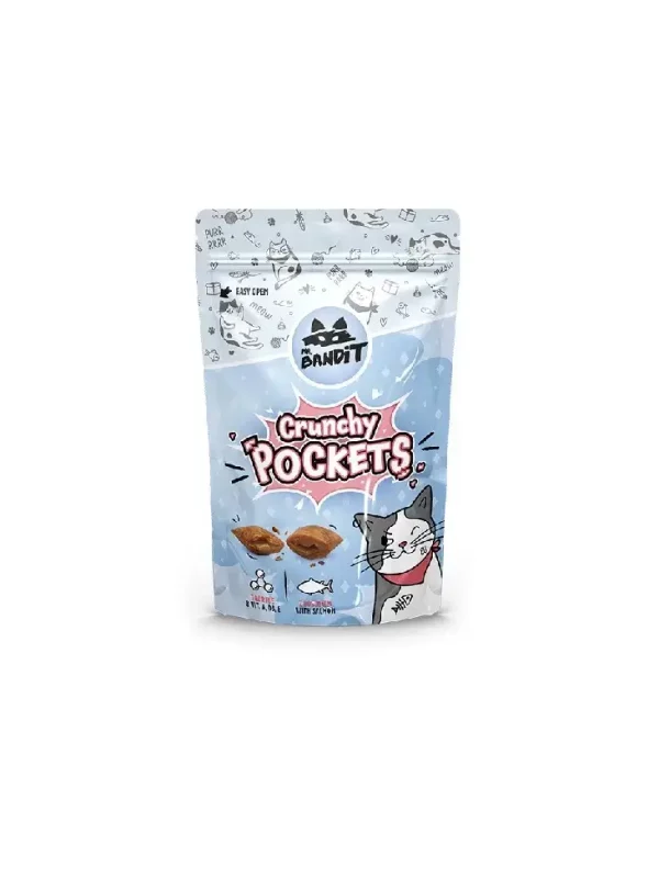 Mr Bandit - Kot - Crunchy Pockets 40g - z łososiem