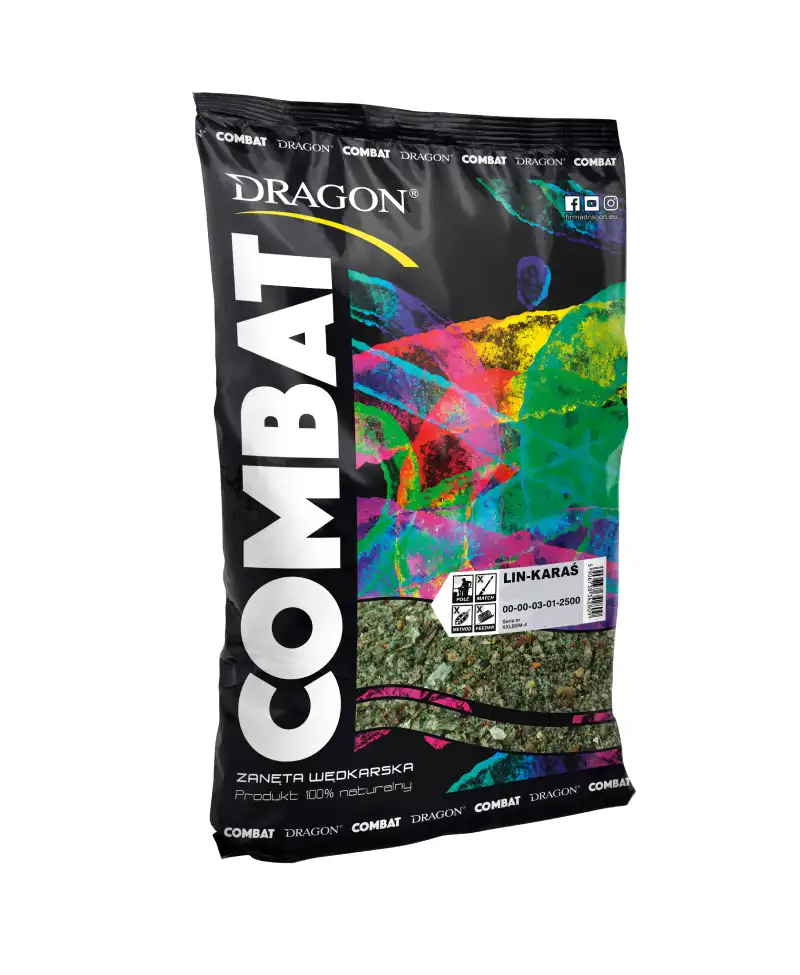 Zanęta Combat lin-karaś owoc-marcepan/ czerwona  1kg