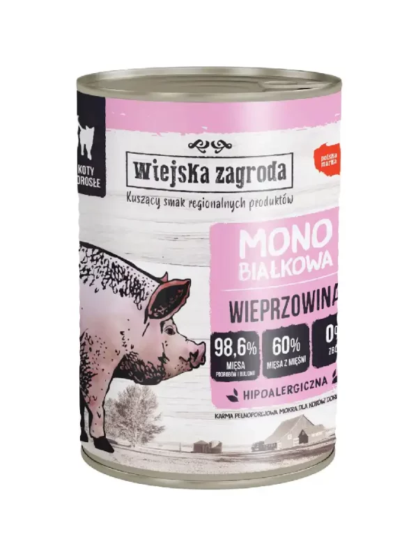 Wiejska Zagroda karma mono białkowa wieprzowina 400g