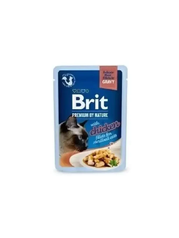 Brit Cat Pouch sterelised filet chicken 85g