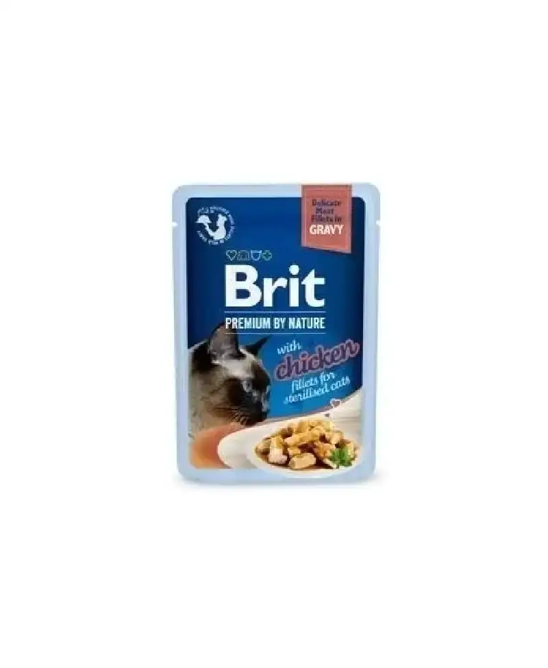 Brit Cat Pouch sterelised filet chicken 85g