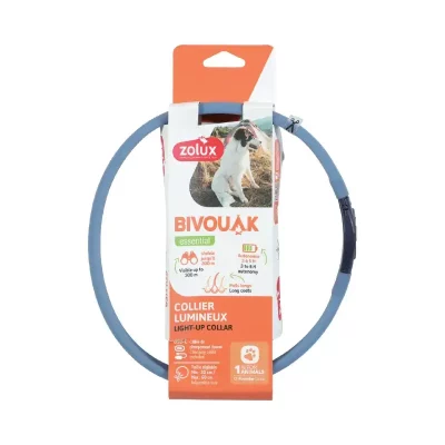 Obroża LED silikonowa sierść długa BIVOUAK