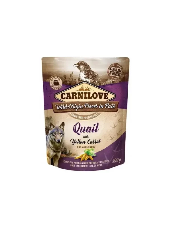 Carnilove Dog Quail & Yellow Carrot karma mokra Przepiórka 300g