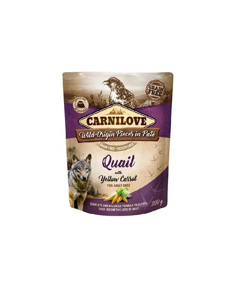 Carnilove Dog Quail & Yellow Carrot karma mokra Przepiórka 300g