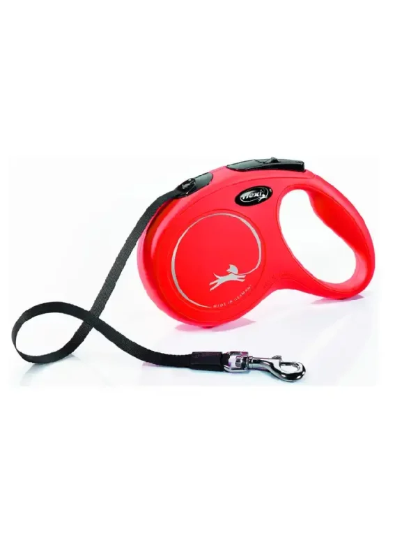Smycz Automatyczna Flexi New Classic S 5m taśma czerwona