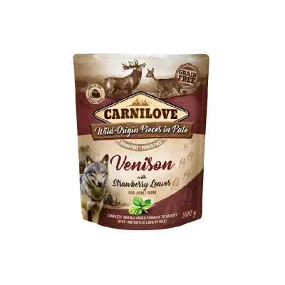 eaccb92f76d09692e23c2510574b63b5.webp Carnilove Dog Venison Strawberry 300g karma mokra